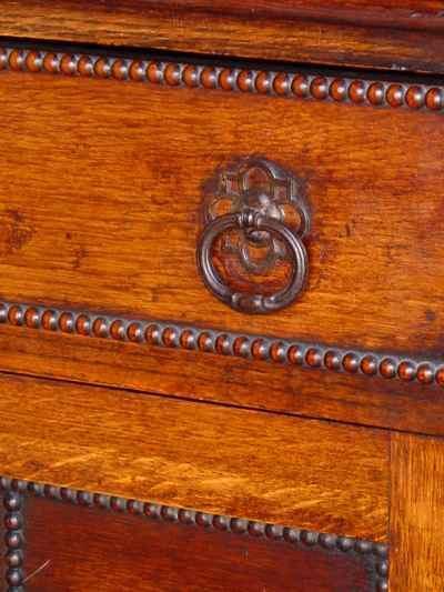 English Barley Twist 1/4 Sawn Tiger Oak Welsh Dresser