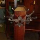 Antique Arts & Crafts Mission Style Black Walnut Coat or Hat Rack