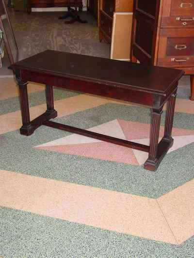 Antique Solid Mahogany Piano Bench