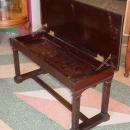Antique Solid Mahogany Piano Bench
