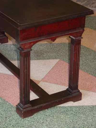 Antique Solid Mahogany Piano Bench
