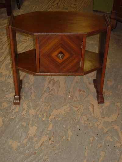 Art Deco Walnut Humidor Smoking Stand