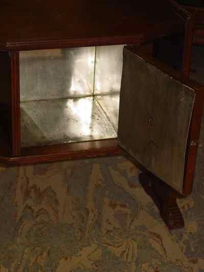 Art Deco Walnut Humidor Smoking Stand
