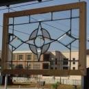 Antique Leaded Beveled Clear Glass Window