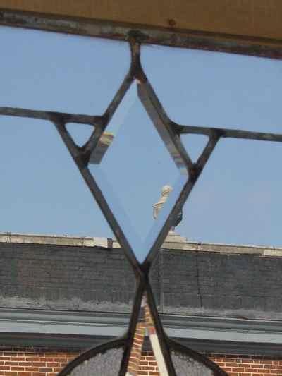 Antique Leaded Beveled Clear Glass Window