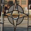 Antique Leaded Beveled Clear Glass Window