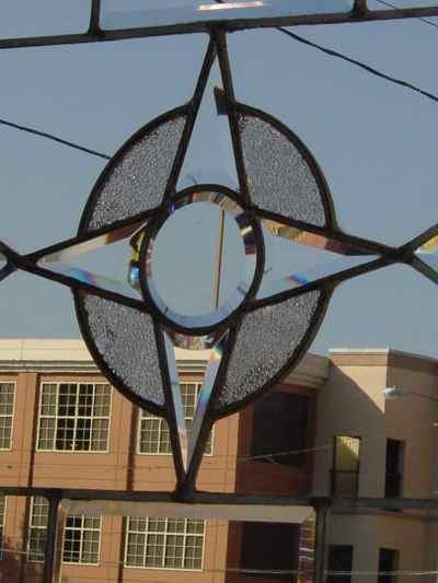 Antique Leaded Beveled Clear Glass Window