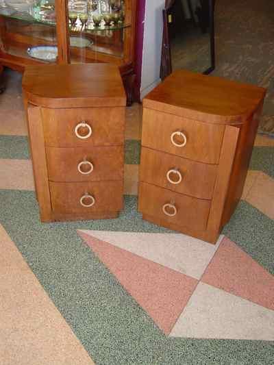 Pair of Mid-Century Modern Walnut Side Tables