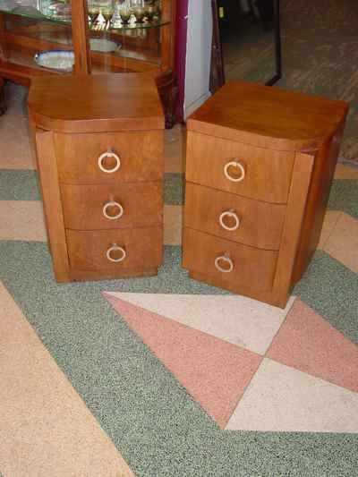 Pair of Mid-Century Modern Walnut Side Tables