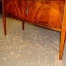 English Antique Sheraton Style Mahogany Marble Top Washstand