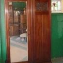 English Antique Edwardian Style Mahogany Fitted Mirror Door Wardrobe/Armoire