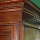 English Antique Edwardian Style Mahogany Fitted Mirror Door Wardrobe/Armoire
