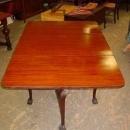 Vintage Mahogany Ball & Claw Foot Drop Leaf Gate Leg Table