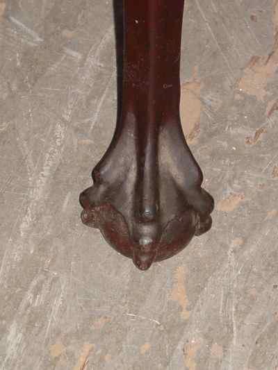 Vintage Mahogany Ball & Claw Foot Drop Leaf Gate Leg Table