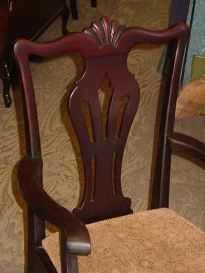 Set of 6 Chippendale Style Solid Mahogany Chairs