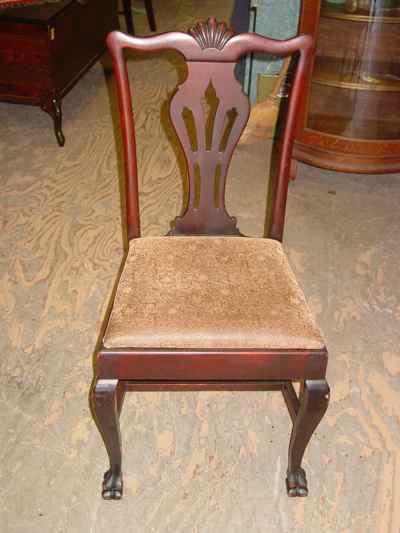 Set of 6 Chippendale Style Solid Mahogany Chairs