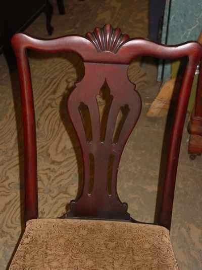 Set of 6 Chippendale Style Solid Mahogany Chairs