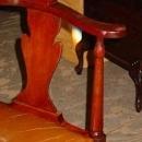 Vintage Chippendale Style Solid Mahogany Roundabout Corner Chair