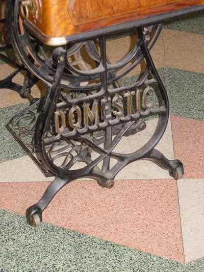 Antique Oak Cabinet Domestic Treadle Sewing Machine Model 3
