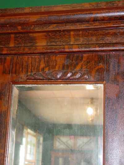 Acme Kitchen Furniture Company Grain Painted Double Mirror Door Wardrobe/Armoire