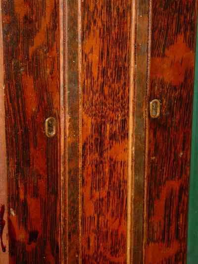 Acme Kitchen Furniture Company Grain Painted Double Mirror Door Wardrobe/Armoire