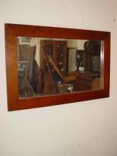 Vintage Dated Solid Cherry Framed Mirror