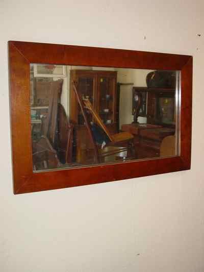 Vintage Dated Solid Cherry Framed Mirror