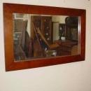 Vintage Dated Solid Cherry Framed Mirror