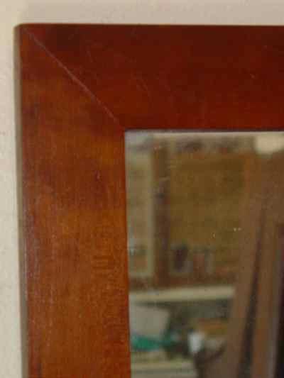 Vintage Dated Solid Cherry Framed Mirror
