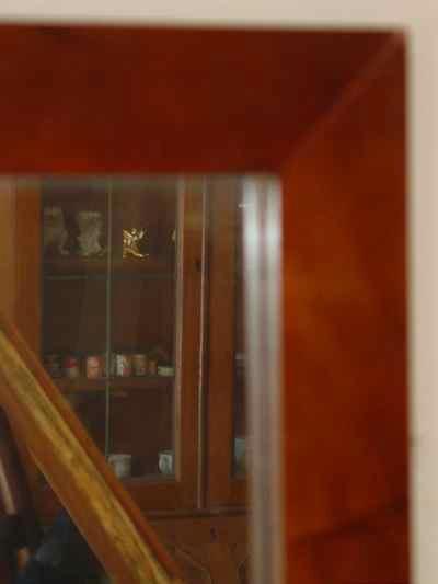 Vintage Dated Solid Cherry Framed Mirror