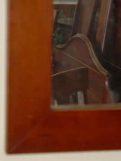 Vintage Dated Solid Cherry Framed Mirror