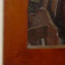 Vintage Dated Solid Cherry Framed Mirror