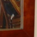 Vintage Dated Solid Cherry Framed Mirror