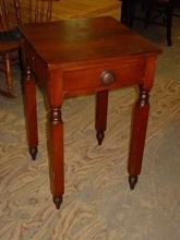 Antique Solid American Black Walnut Side Table