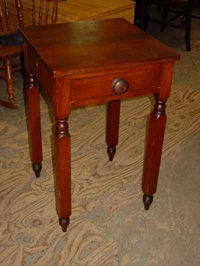 Antique Solid American Black Walnut Side Table