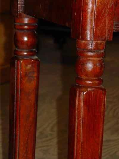 Antique Solid American Black Walnut Game Table