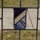 Mottled Purple Shield Antique Stained Glass