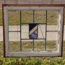 Mottled Purple Shield Antique Stained Glass