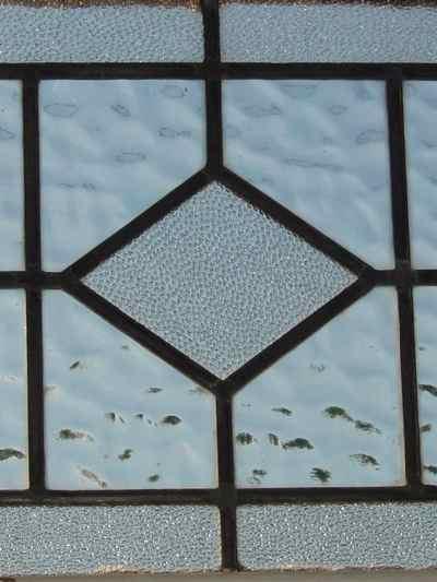 Diamond Centered Clear Antique Leaded Glass