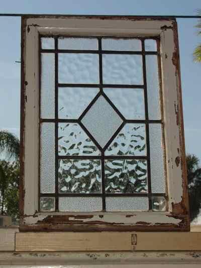 Diamond Centered Clear Antique Leaded Glass
