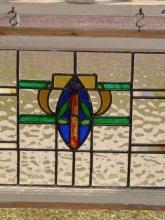 Multicolored Amulet Antique Stained Glass