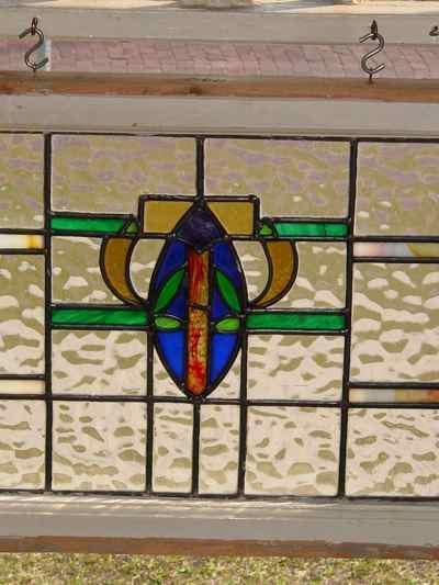 Multicolored Amulet Antique Stained Glass
