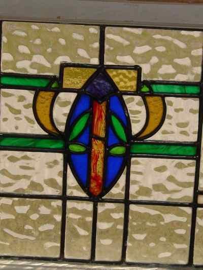 Multicolored Amulet Antique Stained Glass