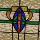 Multicolored Amulet Antique Stained Glass
