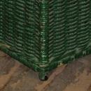 Vintage Green Wicker Hamper