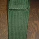 Vintage Green Wicker Hamper