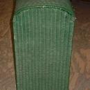 Vintage Green Wicker Hamper