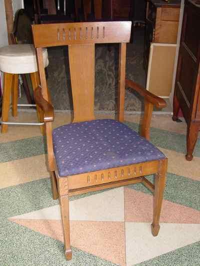 Set of 6 Antique Solid 1/4 Sawn Tiger Oak Chairs