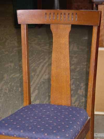Set of 6 Antique Solid 1/4 Sawn Tiger Oak Chairs