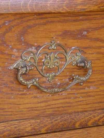Antique Solid Oak Washstand Commode